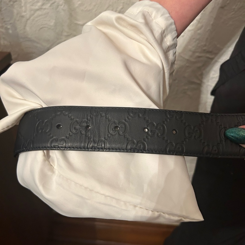 Gucci Black Belt with Silver Buckle . Vintage but never used - Picture 12 of 16